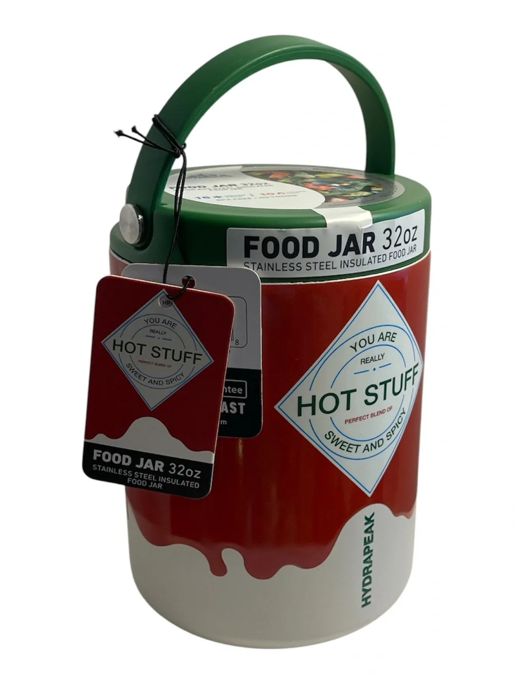 Hydrapeak Stainless Steel Insulated Food Jar “Hot Sauce/Hot Stuff” 32 oz- NWT